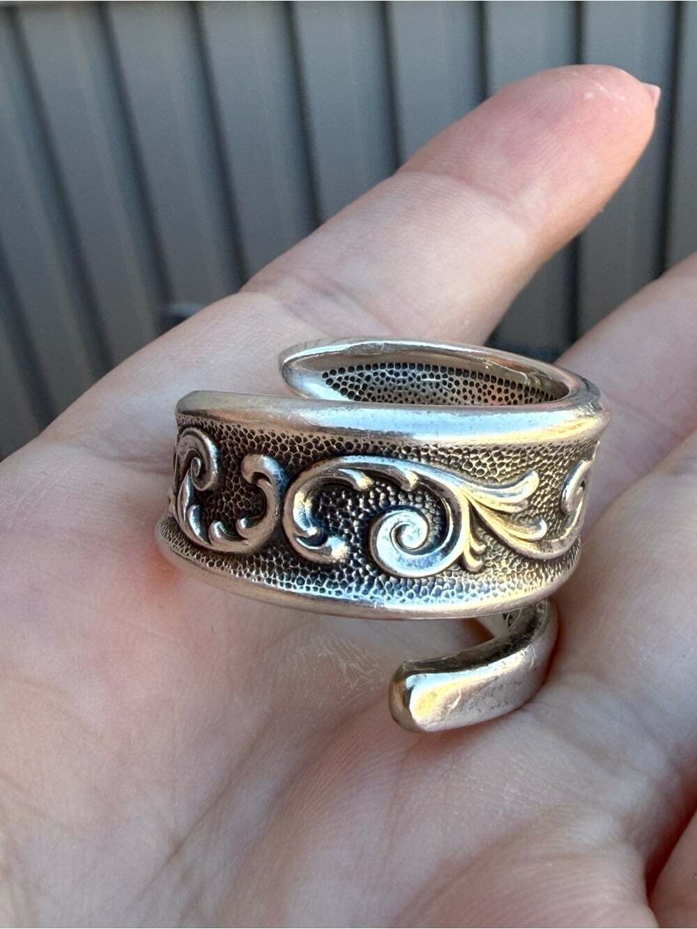 Vintage Wrapped Spoon Ring Hallmarked 1847 Rogers Bros.